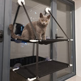 Double Layer Pet Hanging Beds Cats Shelves Bearing 15kg Cat Sunny Window Seat Mount Pet Cat Sleeping Hammock Cat Bed Accessories